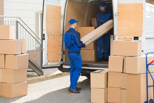 Removal van for local removals in Kingston outside a residential property