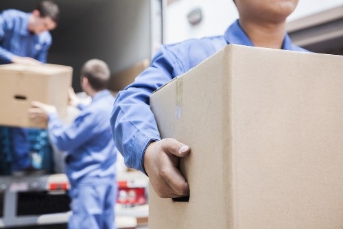 Boxes and furniture prepared for short-term storage in Kingston