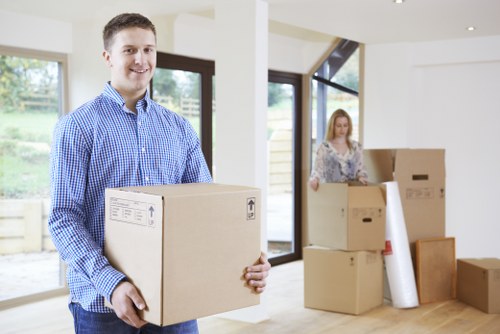 Packed household items ready for house removals in Kingston