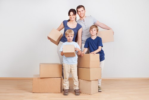 Packed boxes ready for a flat move in Kingston