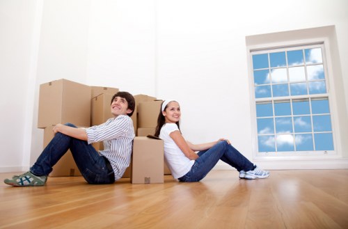 Furniture and boxes loaded for a Kingston home relocation