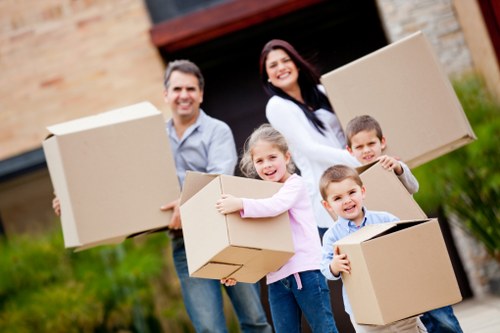 Packing boxes into a mobile storage unit in Kingston