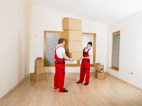Packed moving boxes ready for local removals in Kingston