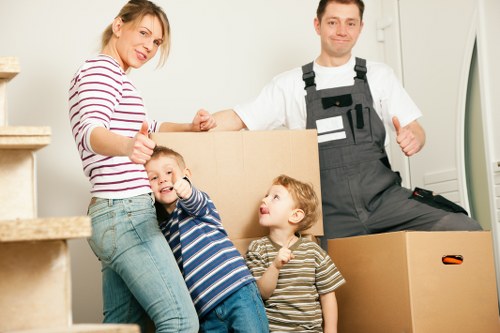 Office relocation service in Kingston with moving equipment
